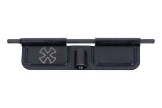 Noveske Cross Logo AR-15 ejection port cover, black.